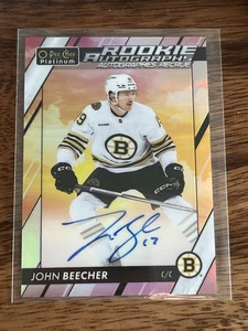 2023-24 O-PEE-CHEE PLATINUM ROOKIE AUTOGRAPHS UPDATE JOHN BEECHER SUNSET #R-JB - Picture 1 of 6