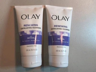 Limpiador exfoliante renovador Olay con retinol, sin fragancia, 5 oz, paquete de 2 Foto 1 de 3