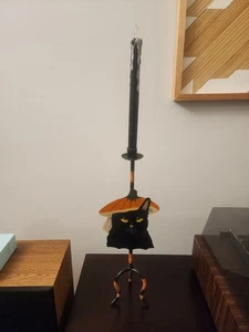 Husna Imports Vintage Metall Katze Kerzenständer mit Etikett - Bild 1 von 6