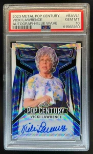 2023 Leaf Metal Pop Century Vicki Lawrence Auto Wave Blue #2/7 PSA 10 - Picture 1 of 2