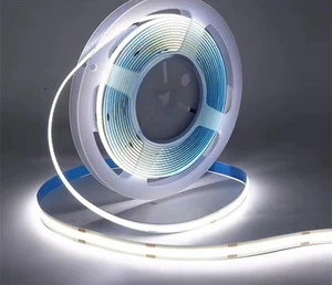 striscia led 24v Strip Led Da 320led/m 10m Led Luce Fredda 6500k COB STRIP - Foto 1 di 3