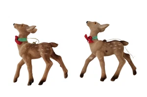 Decorazioni per albero di Natale vintage due feltro cervo cervo cervo cervo - Foto 1 di 6