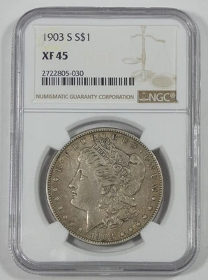1903-S Morgan Dollar CERTIFIED NGC XF 45  Silver Dollar - Image 1 of 4