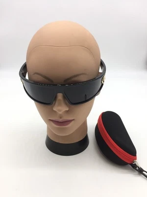 Dior Black Wrap Trendy Designer Sunglasses Blue Lens - Image 1 of 4
