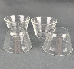 4er Set Vintage Pyrex Glas Jakobsmuschel Rand Pudding Dessert Tasse 5 Unzen #462 CC-1 - Bild 1 von 11