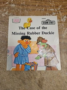 Vintage Sesame Street Case of the Missing Rubber Duckie Read Along Book Record - Picture 1 of 6