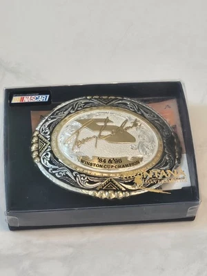 Vintage 1996 Montana Silversmiths Silver Plate NASCAR Terry Labonte Belt Buckle - Image 1 of 4