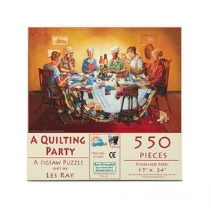 INC - Eine Quiltparty - 550-teiliges Puzzle von Künstler: Les Ray - Fertig S... - Bild 1 von 5
