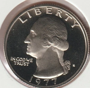 1977-S Washington PROOF US Quarter Dollar Collection Coin Very Good Mint Fresh - Picture 1 of 2