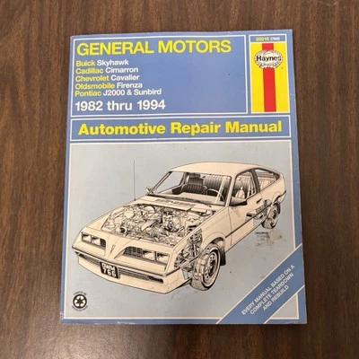 Manual Haynes 38015 GM Skyhawk Cimarron Cavalier Firenza Pontiac Sunbird 1982-94 Foto 1 de 3