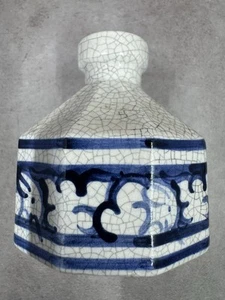The Potting Shed Dedham Pottery Bunny Rabbit Crackle Jug / Candle Holder - Picture 1 of 12