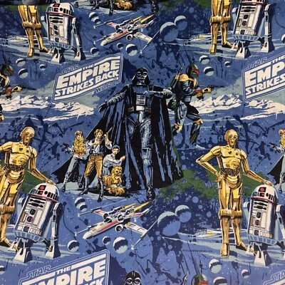 Star Wars The Empire Strikes Back Vintage Pattern Fabric 1979 50”x24” Each