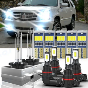 LED/HID For 2007-2014 Cadillac Escalade Headlight Fog Driving DRL Light Bulbs - Picture 1 of 24