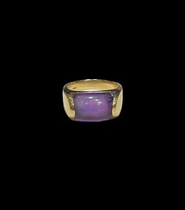 Anillo de tronque de amatista de oro amarillo 18K Bvlgari - Imagen 1 de 6