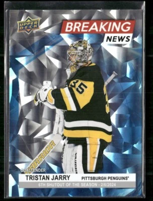 2024-25 Upper Deck Series 1 - Breaking News #BN-7 Tristan Jarry - Image 1 of 2