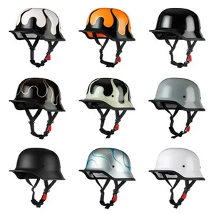 De colección Estilo Alemán Motocicleta Medio Casco Scooter Casco Gorra de Béisbol Casco - Imagen 1 de 20