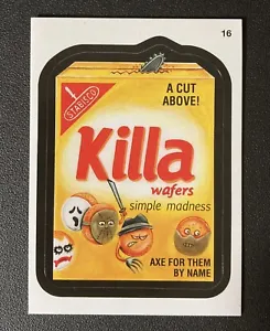 2015 Topps Wacky Packages Sticker #16 KILLA WAFERS card in Toploader [Nilla] - Picture 1 of 5