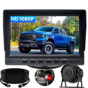 RV Back Up Camera 4Pin Wired System for Truck AHD 1080P IPS 7" Monitor F Trailer - Picture 1 of 14