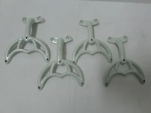 Set of 4 Replacement Ceiling Fan Blade Arm Brackets White Metal SG-13-3 Preowned - Picture 1 of 14