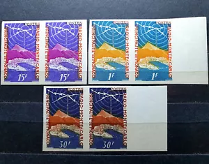 Monaco 1951 imperf - Radio - Pairs Set - YT €100.00 - Picture 1 of 8