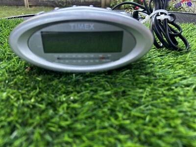 Timex Alarm Clock Radio Nature Sounds Retro #T233G Tested & Works -Green Numbers - Image 1 of 4