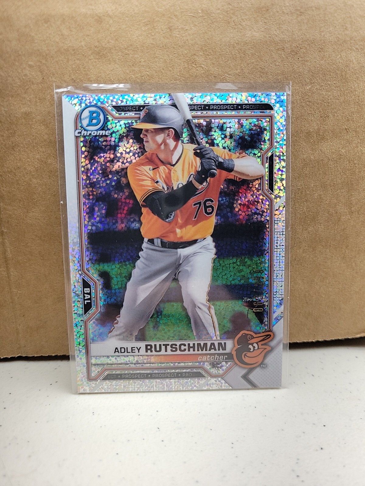 Adley Rutschman 2021 Bowman Chrome Speckle Refractor #63/299 BCP-241 Orioles