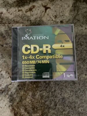 TOTALMENTE NUEVO Sellado DE COLECCIÓN IMATION 3M CD-R Grabable DISCO 650 MB, 4X Foto 1 de 2