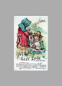 Gilt Edge Whittemore Bros & Company Boston MA Victorian Trade Card - Picture 1 of 2