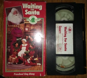Barney~Waiting For Santa (VHS-1990) HTF Case~Original Rare~Red Print~Very 1st Ed - Picture 1 of 24