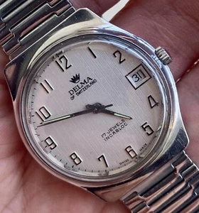 ✅ Reloj DELMA; Mecánico (cuerda manual) RARO DE COLECCIÓN - SUIZO - Coleccionista ✅ - Imagen 1 de 10