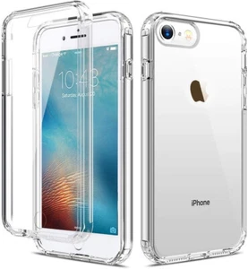 Full Body Clear Hybrid Shockproof 360 Case For iPhone 7 8 SE 2020 SE 2022 Cover - Picture 1 of 7