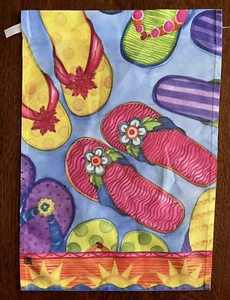 Breeze Art Garden Flag 12.5" x 18" Flip Flops Sandals Beach - Picture 1 of 2