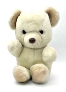 Russ Friendly Bear 683 Vintage weiß und beige Plüsch Teddybär 11 cm braune Nase - Bild 1 von 7
