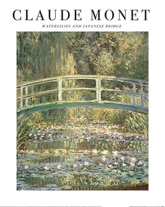 Claude Monet - Waterlilies and Japanese Bridge - Fine Art Print - 2 sizes - Picture 1 of 3