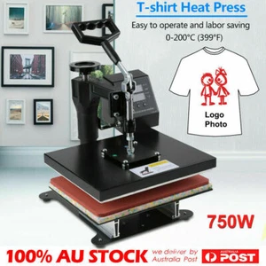 12" Heat Press Transfer T-Shirt Sublimation Printer Printing Machine 25*30cm NEW - Picture 1 of 12