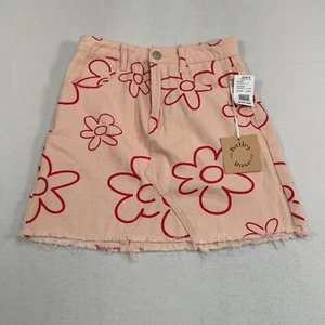 Bailey Rose Floral Denim Mini Skirt Womens Size Small Pink NWT - Picture 1 of 8