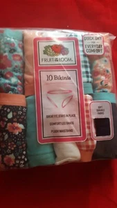 Fruit of The Loom Girls Underwear, Size 4, Tag Free, Cotton Bikinis, Pack Of 10, - Picture 1 of 2