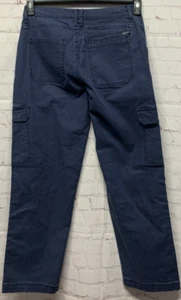 Bass Size 8 Women's Cargo Pants Navy Blue NEW - Picture 1 of 6