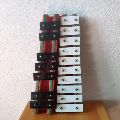 Винтажный ксилофон ритм-бэнд Inc Корея 17 клавиш тон черный и белый 5315 - Изображение 1 из 4