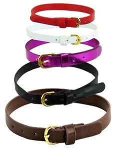 Schwarz braun rosa rot beere weiß & blau Gürtel passt 18" Größe Puppe - Bild 1 von 16