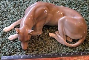 Porcelain Recumbent Great Dane figure by Nymphenburg - Picture 1 of 9