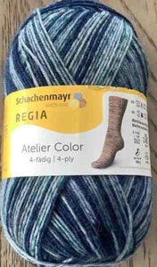 Regia Atelier Color 4-fädig / 4-ply Wild Tea ~ Navy Blue, Medium Grey and a H... - Picture 1 of 1