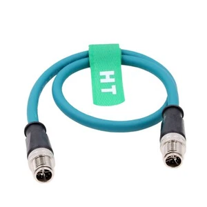 Cable Ethernet M12 Cat7e 8 pines codificado X para cámara con sensor Cognex Basler alta velocidad - Imagen 1 de 3