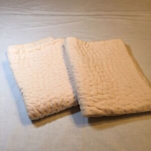 2 Pink Velvet Standard Pillow Shams Pottery Barn Kids Quilted Cotton