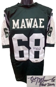 Kevin Mawae signed New York Green Custom Stitched Pro Style Jersey XL W/HOF- TSP - Picture 1 of 1