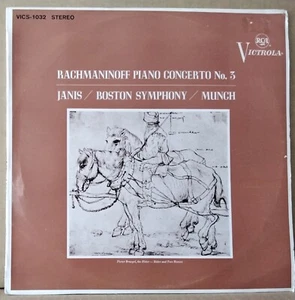 RCA VICS-1032 RACHMANINOFF CONCERTO NO.3 BYRON JANIS MUNCH AUS 1ST STEREO ED LP - Picture 1 of 3