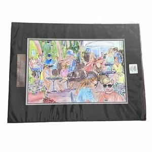 Margie Bowker Watercolor Painting “The Square - Santa Barbara” Signed - Picture 1 of 14