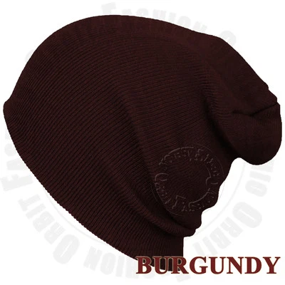 Knit Beanie Hat Cuffed Ribbed Skull Cap Soft Acrylic Stretch Fit Warm Blank Mens - Image 1 of 4