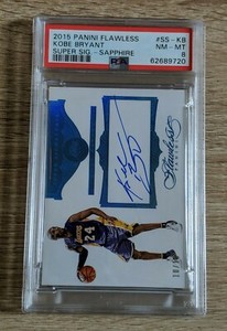 2015 Panini Flawless Kobe Bryant AUTO Super Signatures SAPPHIRE 10/10 PSA 8 