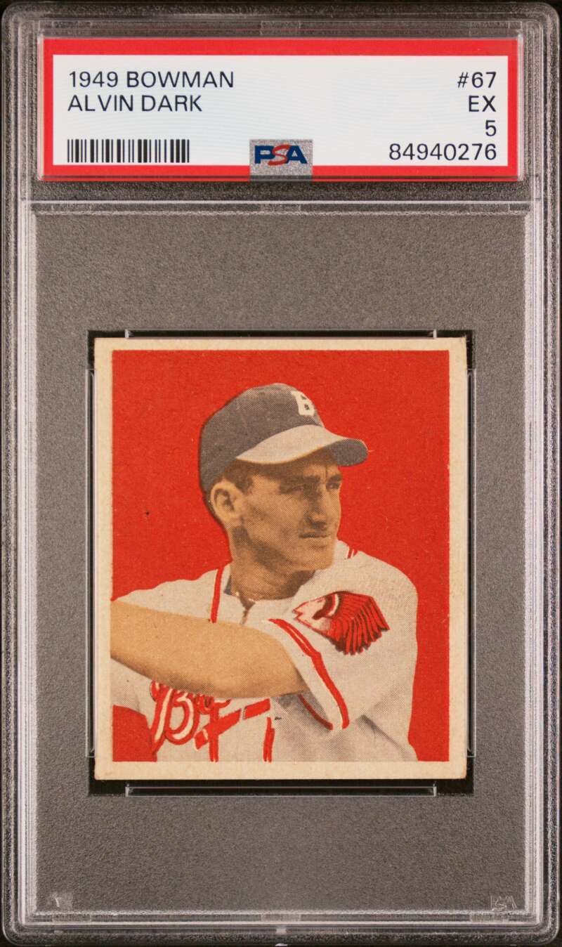 1949 Bowman #67 Alvin Dark Boston Braves PSA 5 EX!!